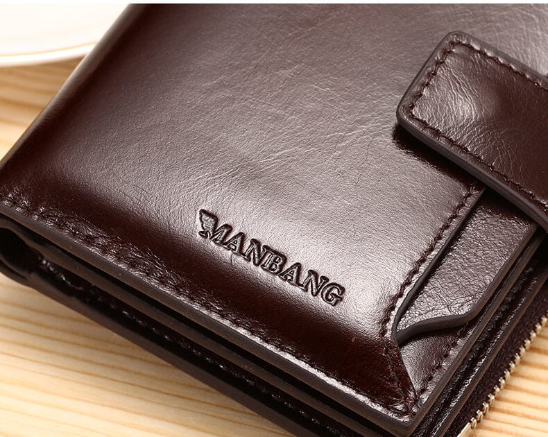 Carteira Masculina de Couro Manbag Romenzi RZ478