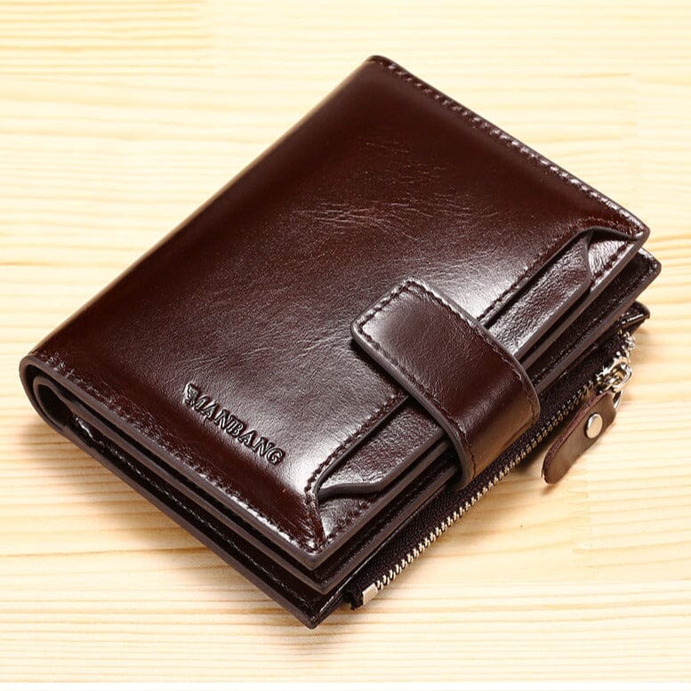 Carteira Masculina de Couro Manbag Romenzi RZ478