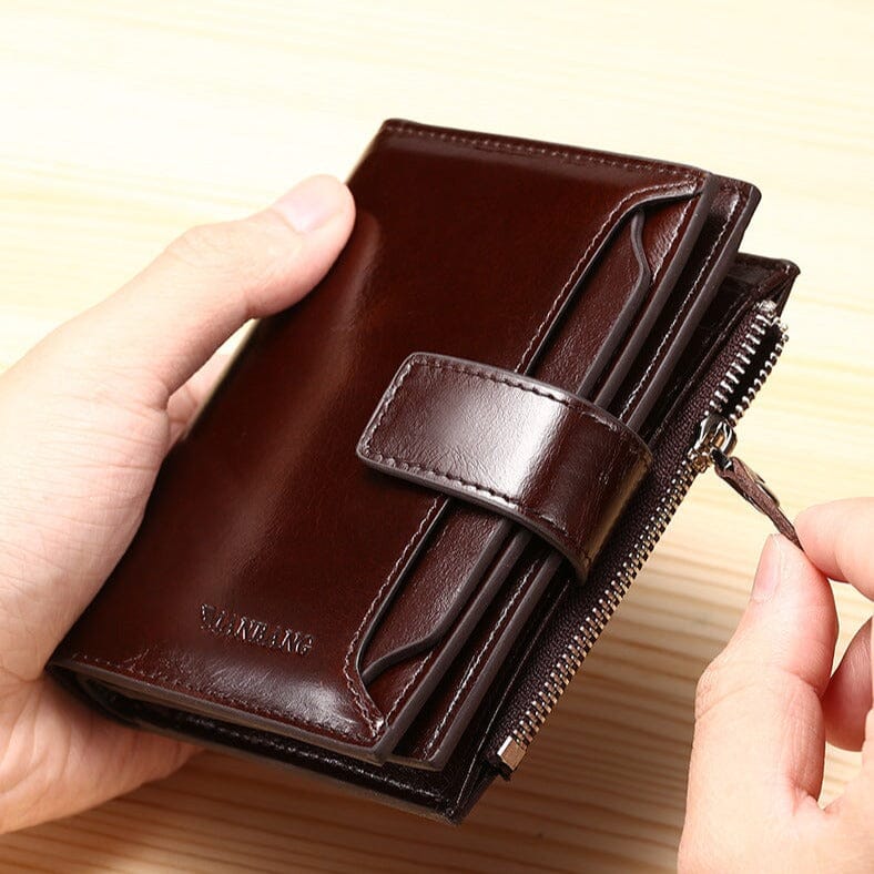 Carteira Masculina de Couro Manbag Romenzi RZ478