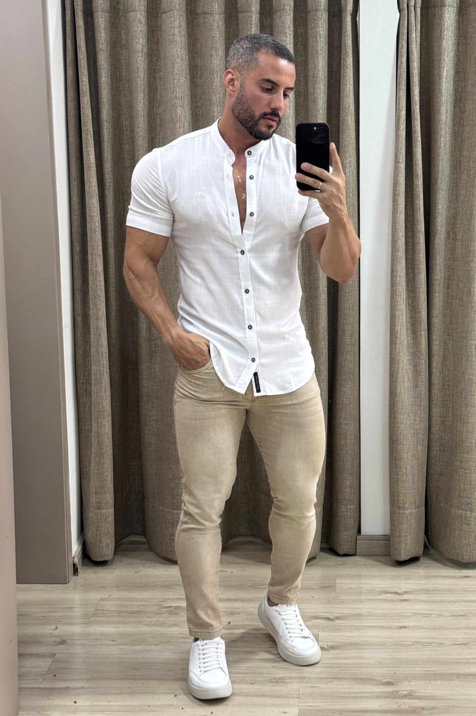 Calça Jeans Slim Areia - Up