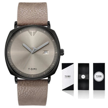 Relógio Masculino de Quartzo com Pulseira de Couro e Calendário