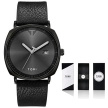 Relógio Masculino de Quartzo com Pulseira de Couro e Calendário