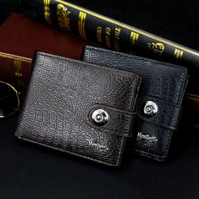 Carteira Masculina de Couro com Botão Romenzi RZ493