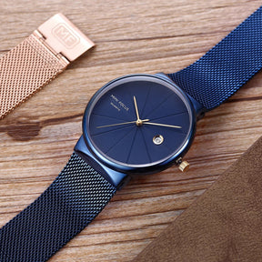 Relógio Masculino Minimalista à Prova D'Água com Data