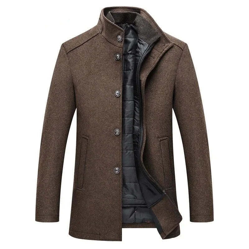 Casaco Trench Coat Masculino de Lã Grife Romenzi RZ129