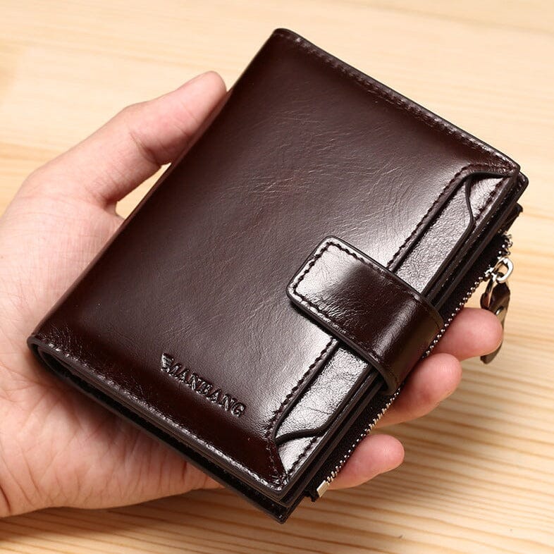 Carteira Masculina de Couro Manbag Romenzi RZ478