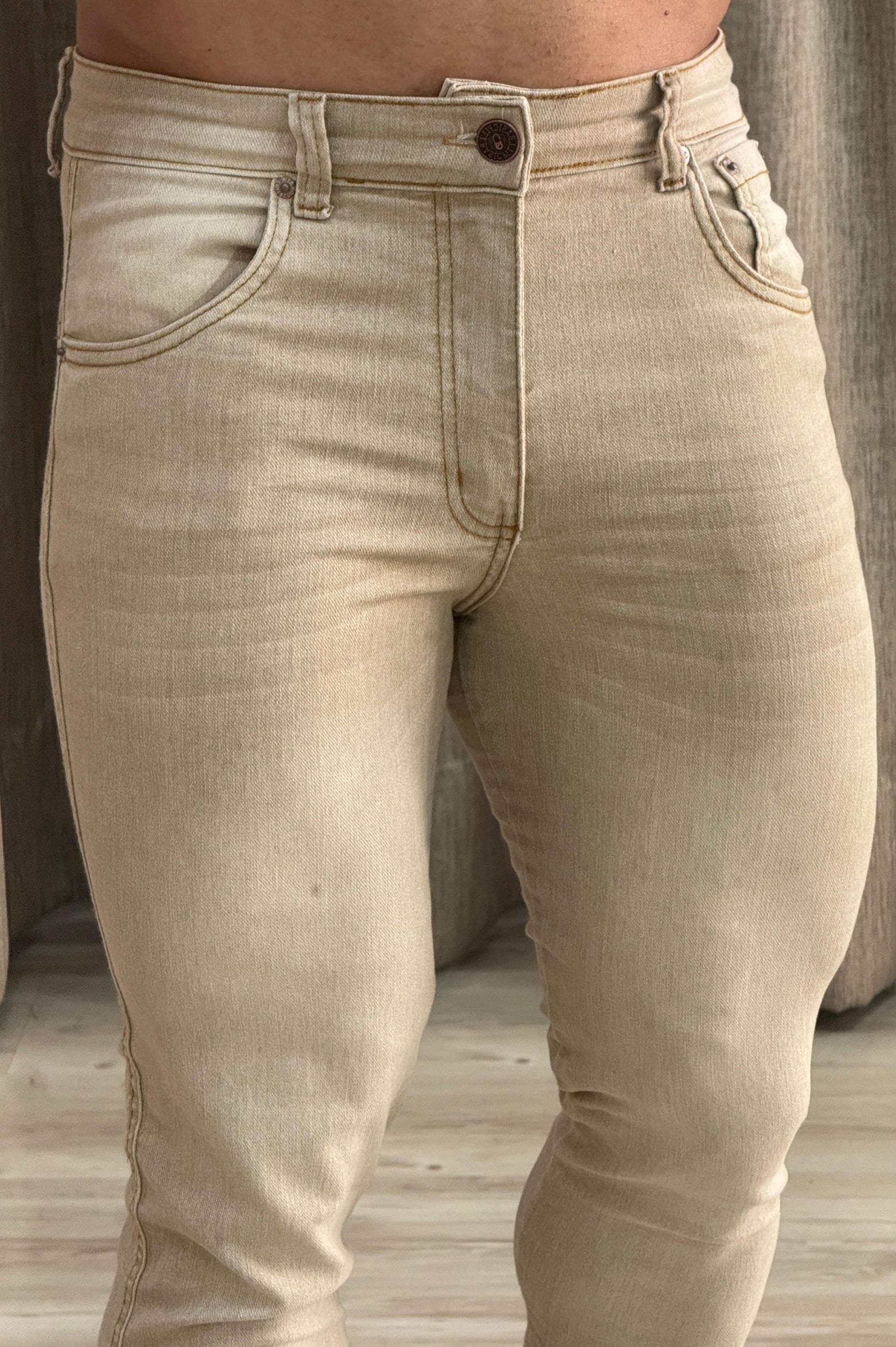 Calça Jeans Slim Areia - Up