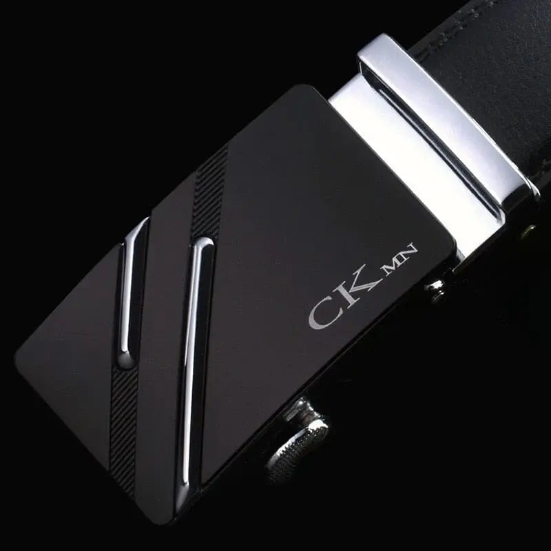Cinto de Couro Masculino de Fivela Automática CKMN Romenzi RZ346