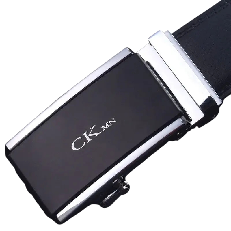 Cinto de Couro Masculino de Fivela Automática CKMN Romenzi RZ346