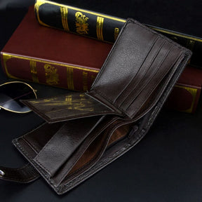 Carteira Masculina de Couro com Botão